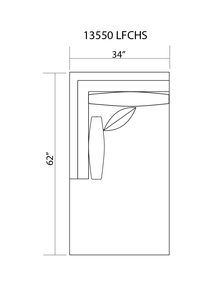 13550 - Robin Rainfall (Sectional) Left Facing CHAISE