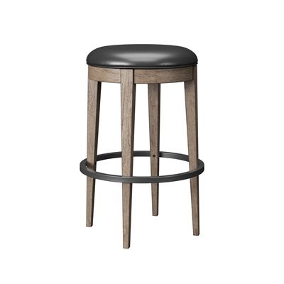BENTON ROUND BACKLESS BAR STOOL