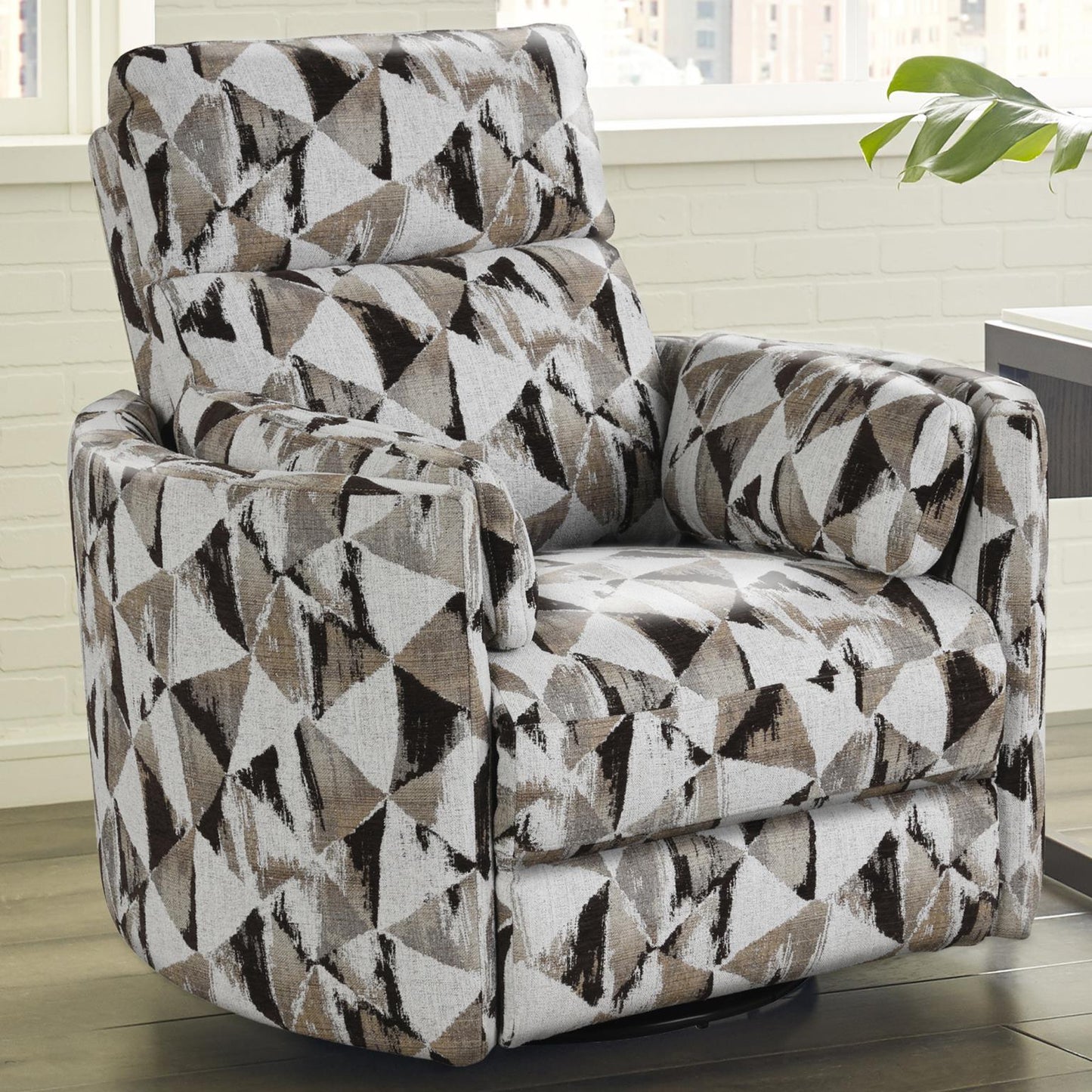Radius Optics Brownstone Power Swivel Glider Recliner