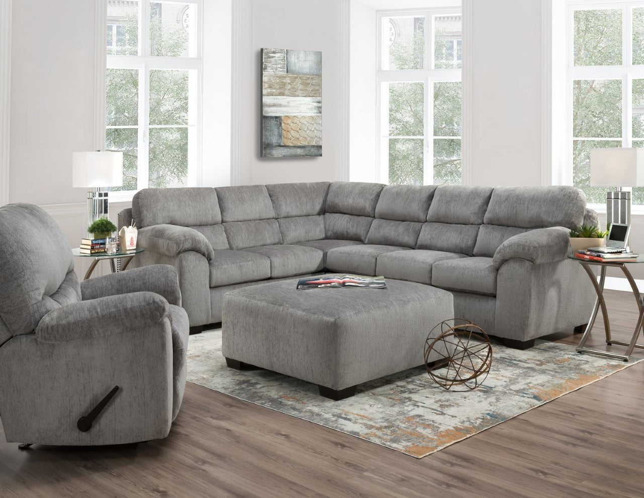 1710-2137 - LSF CORNER SOFA (LUCILLE SLATE)