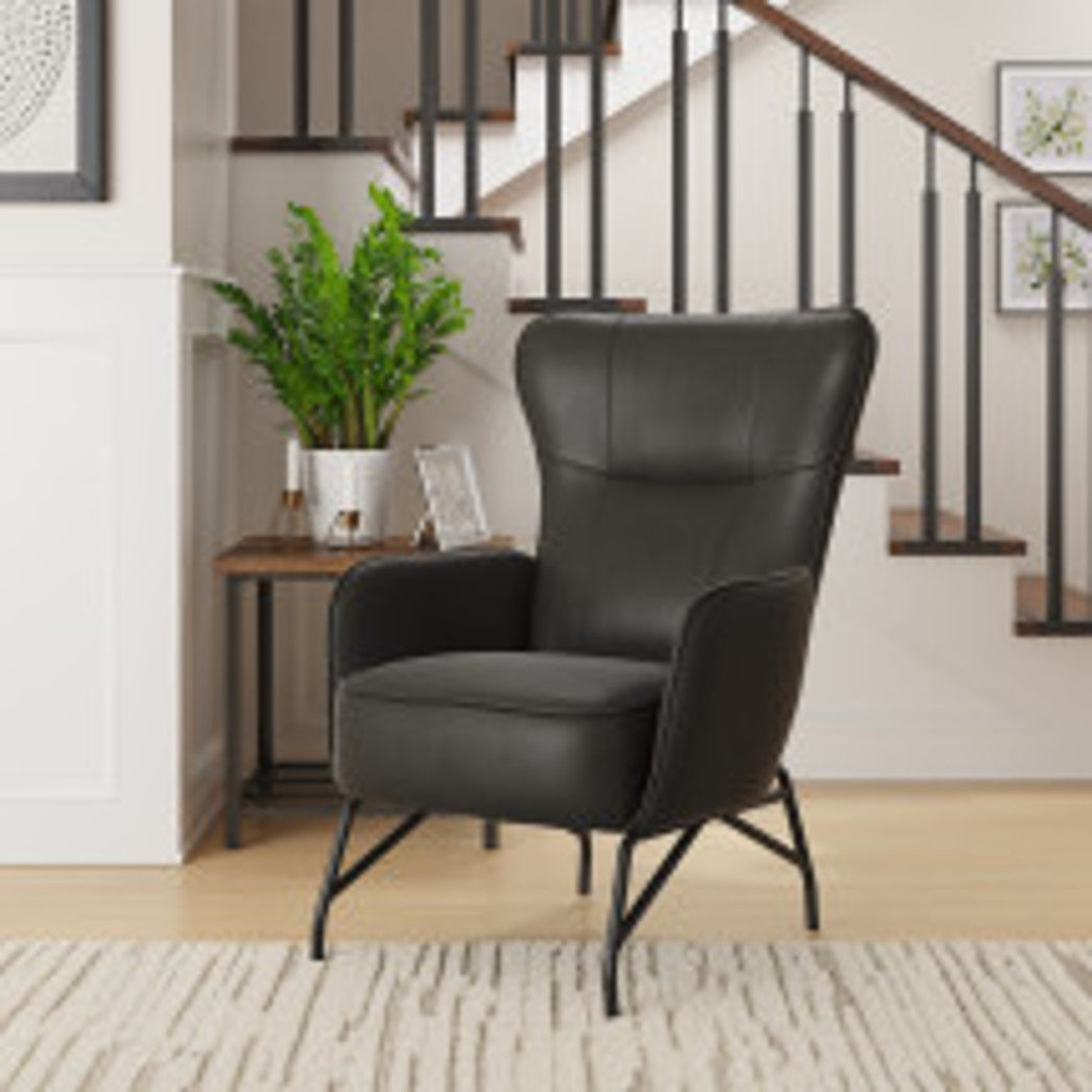 ACCENT CHAIR-BLACK KD