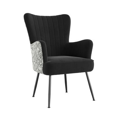 ACCENT CHAIR - RECYCLED BLACK/BOHO