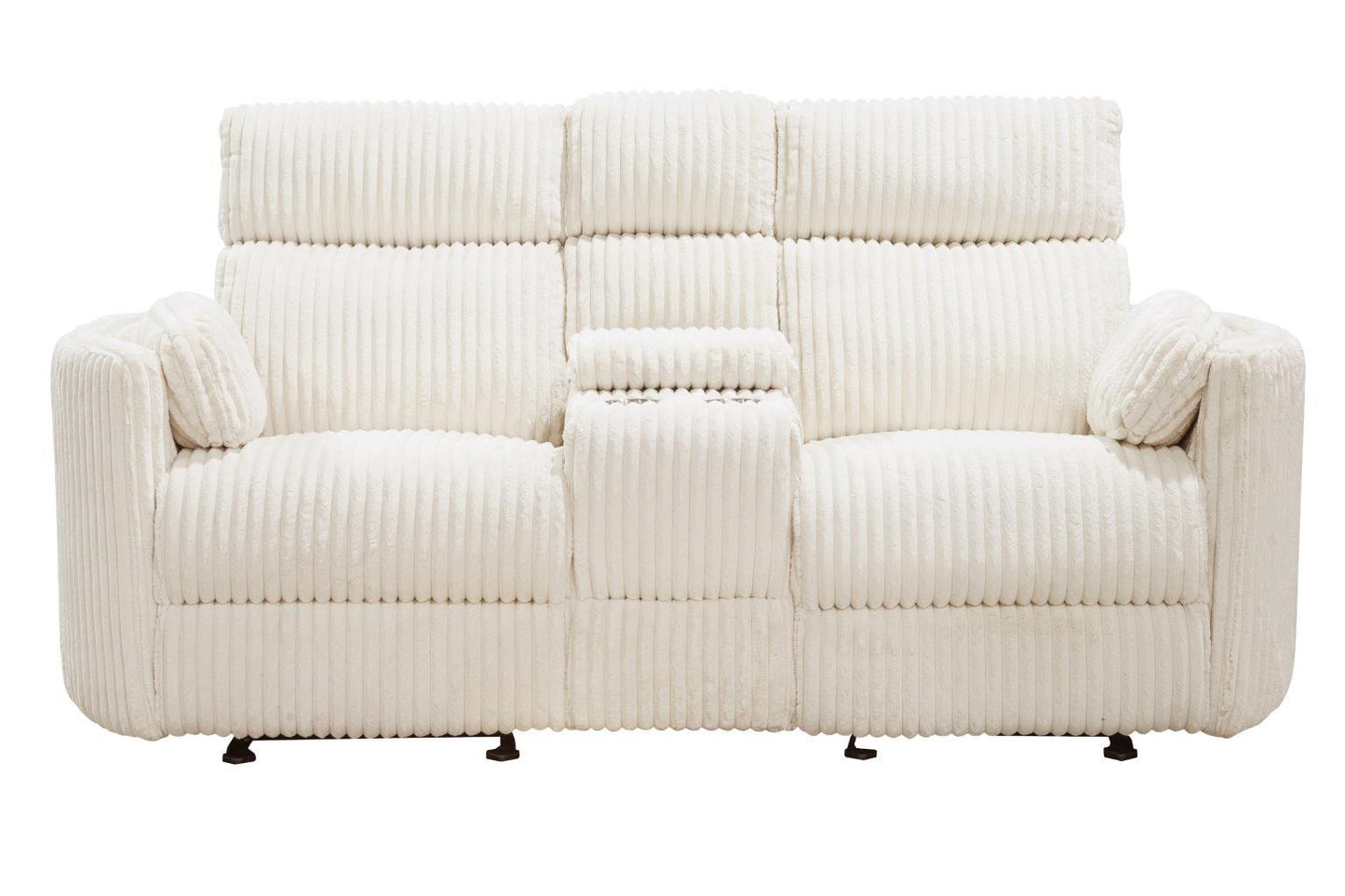 Radius Mega Ivory Power Glider Reclining Console Loveseat