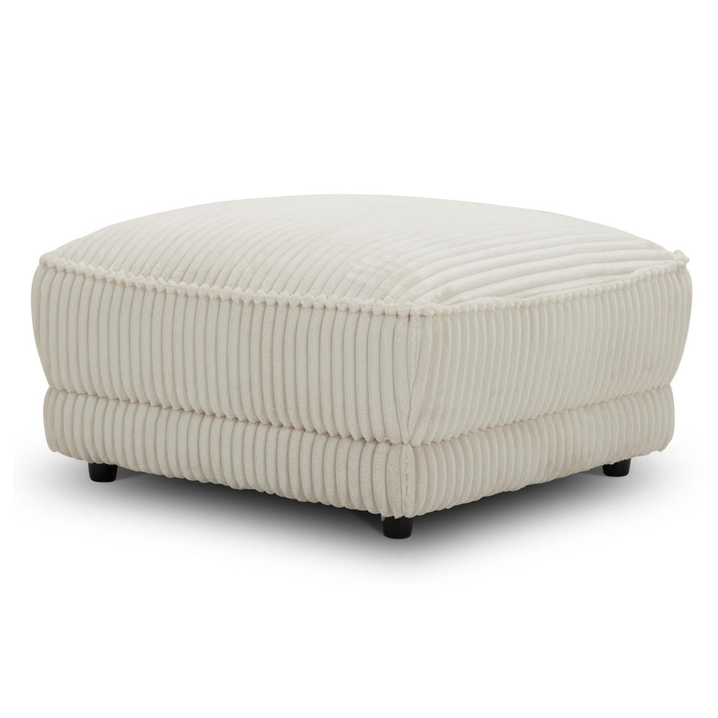 Utopia Mega Ivory Ottoman With Casters