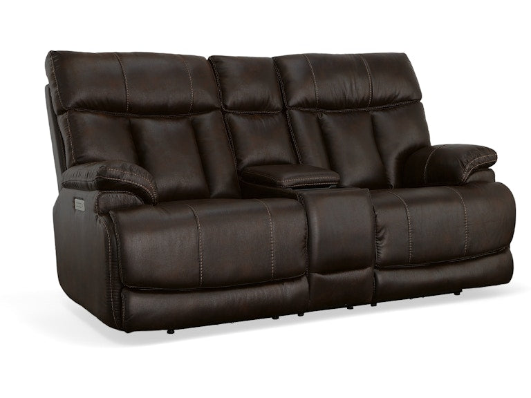 Conway Power Reclining Console Seat with Power Headrests and Lumbar (374-70 Brown)