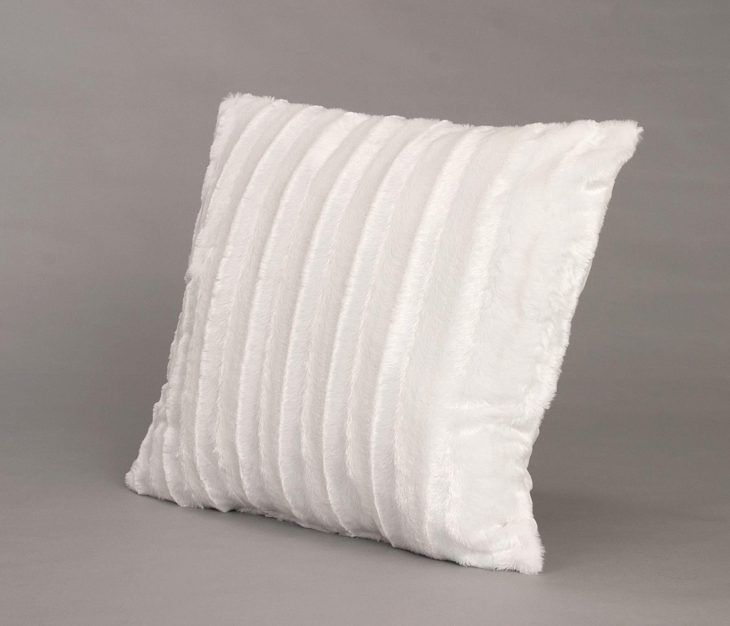 White Short Hair Fur Pillow