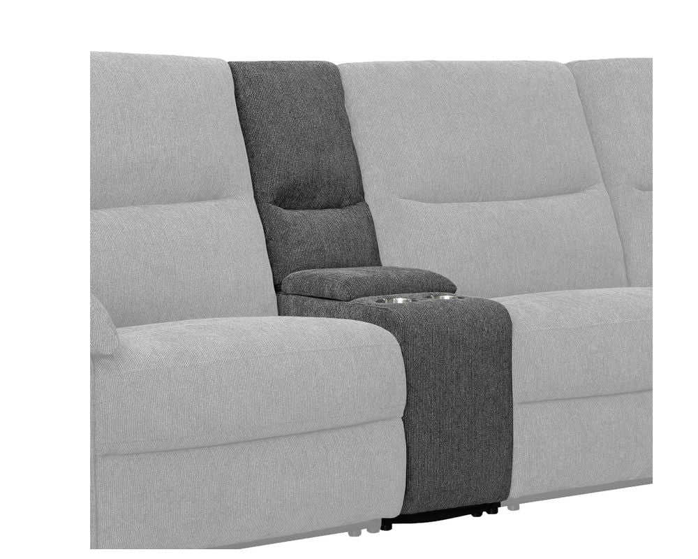 Bryant Ruffles Coal Sectional Entertainment Console