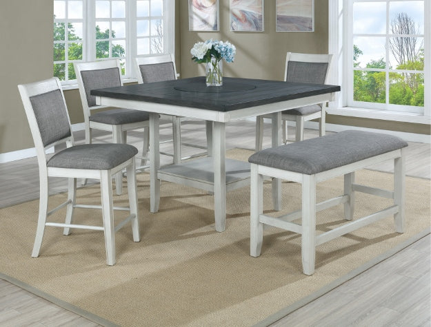 FULTON WHITE COUNTER HEIGHT BENCH