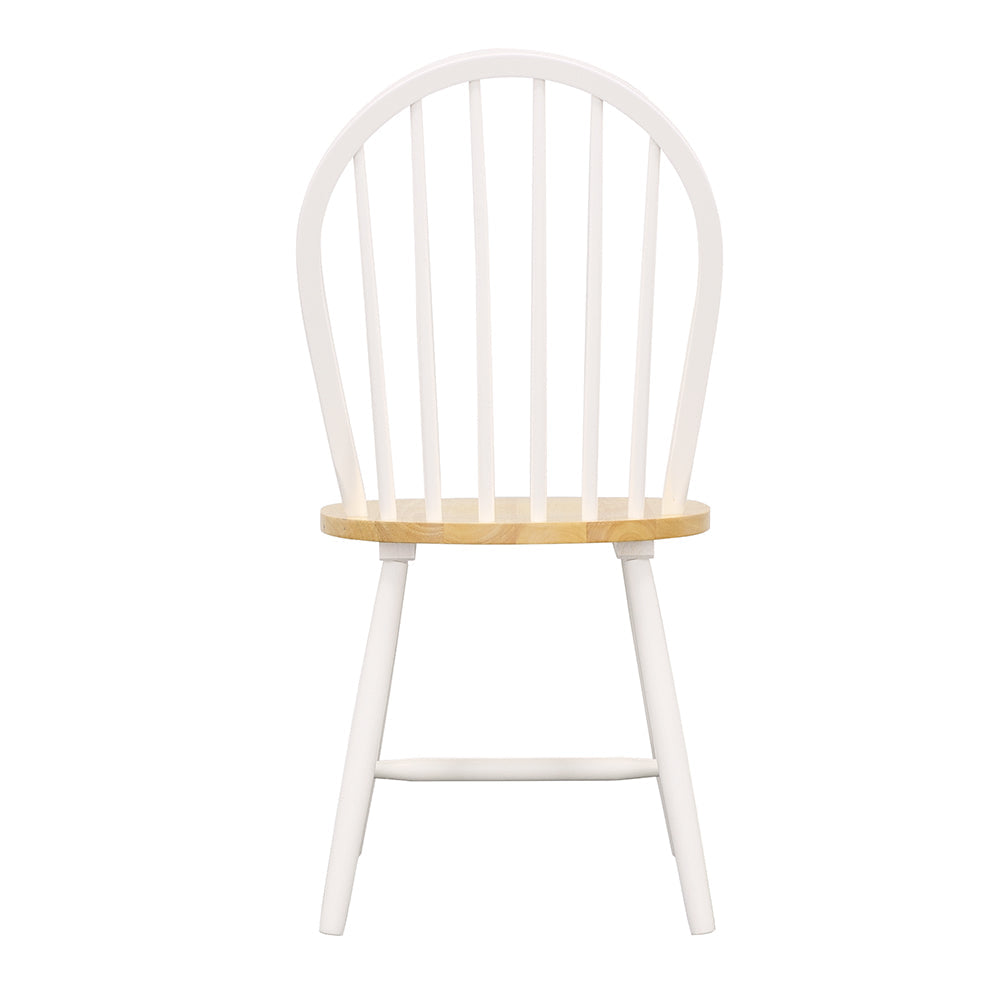 Cinder Windsor Side Chairs Natural Brown and White (Set of 4)