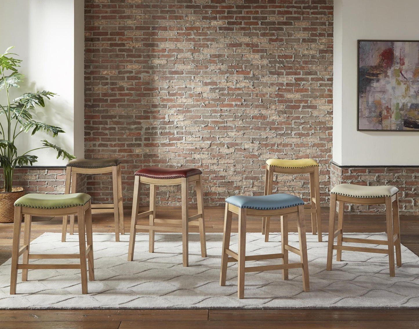 Import Bar Stools 30in Stool w/Yellow PU Seat