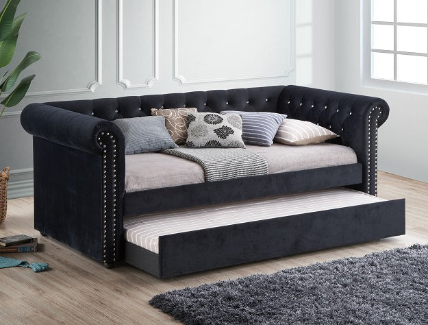 ELLIE BLACK DAYBED ARM+SLAT+SIDE RL
