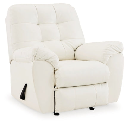 Donlen White Rocker Recliner