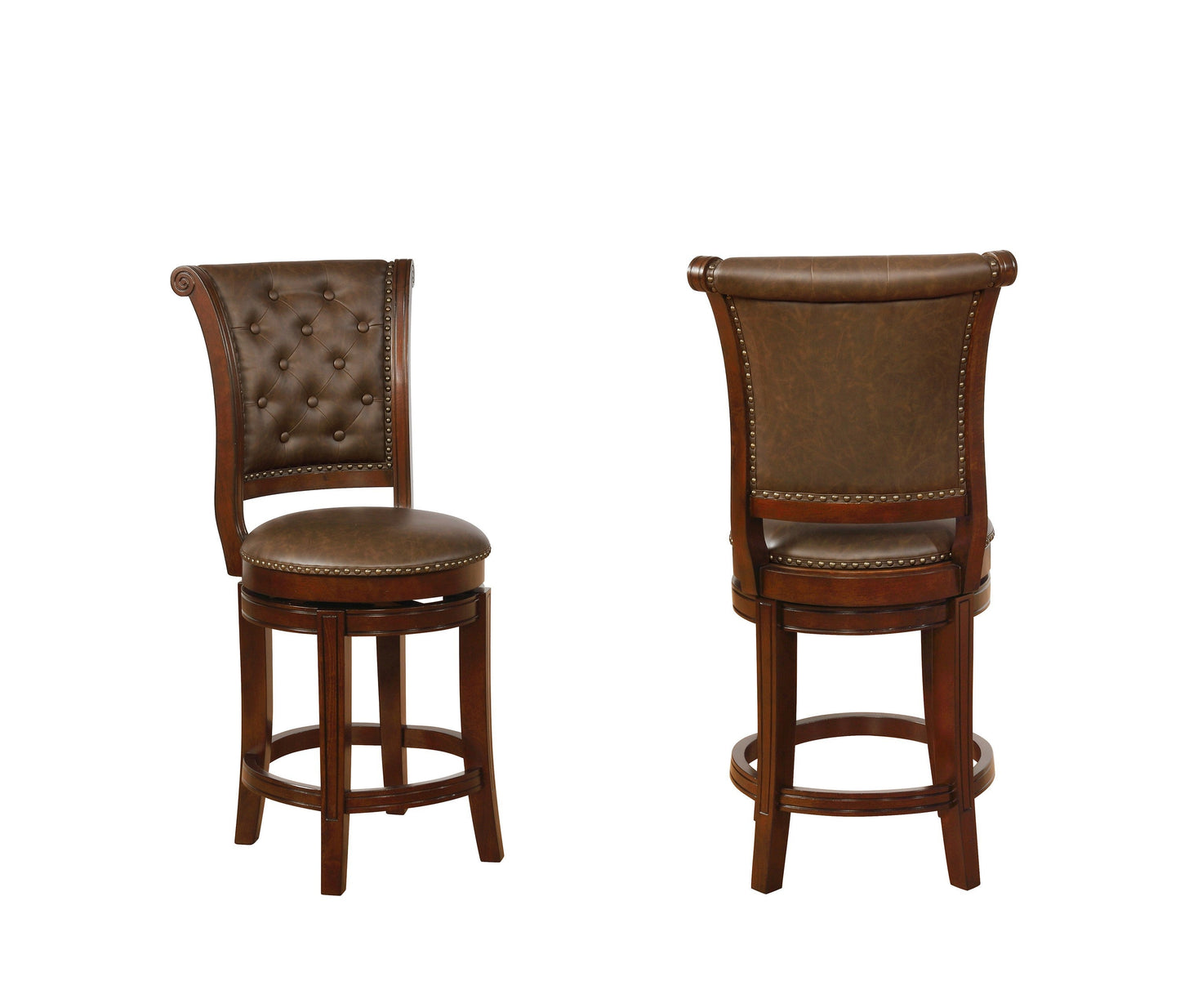 GRANVILLE ESPRESSO SWIVEL COUNTER HEIGHT STOOL