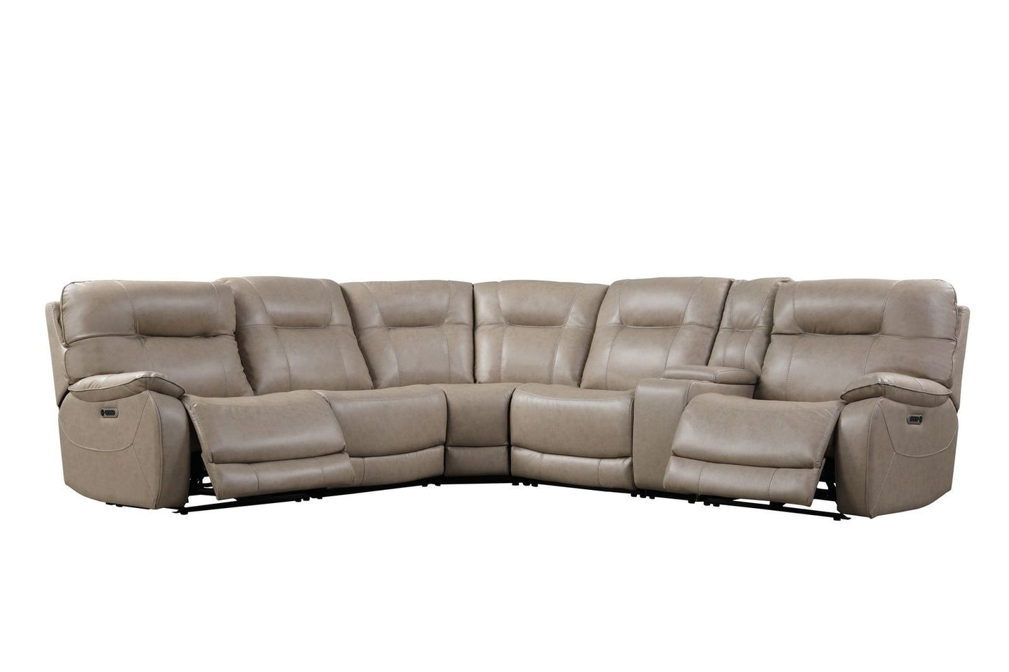 Axel Parchment Sectional Power Sectional Left Arm Facing Recliner