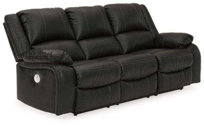 Calderwell Black Reclining Power Sofa