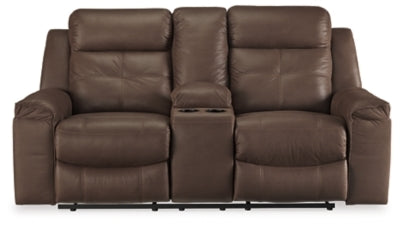 Jesolo Coffee DBL Reclining Loveseat w/Console