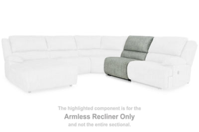 McClelland Gray Sectional Armless Recliner