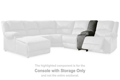 Benlocke Flannel Sectional Console w/Storage
