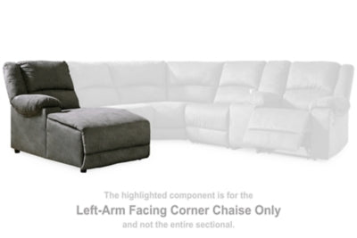 Benlocke Flannel Sectional Left Hand Facing Corner Chaise