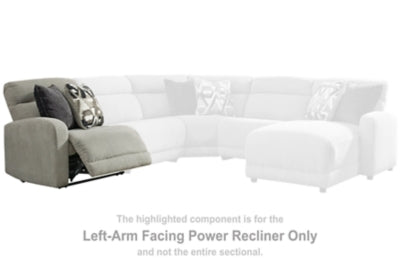 Colleyville Stone Sectional Left Hand Facing Zero Wall PWR Recliner