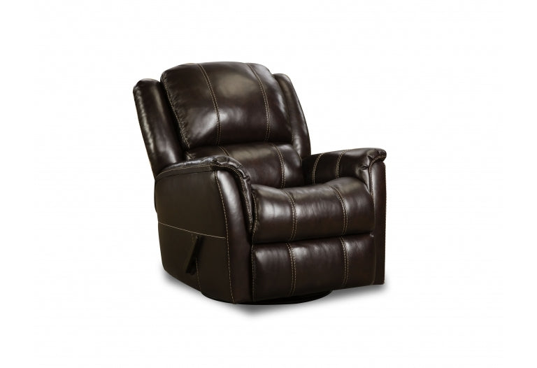 Mercury Swivel Glider Recliner LV (Walnut-Leather)