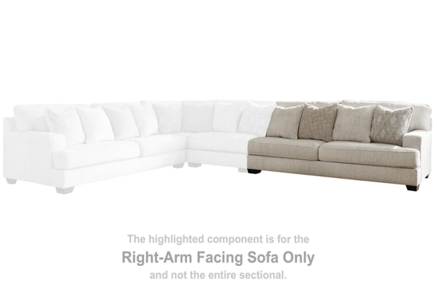 Rawcliffe Parchment Sectional Right Hand Facing Sofa
