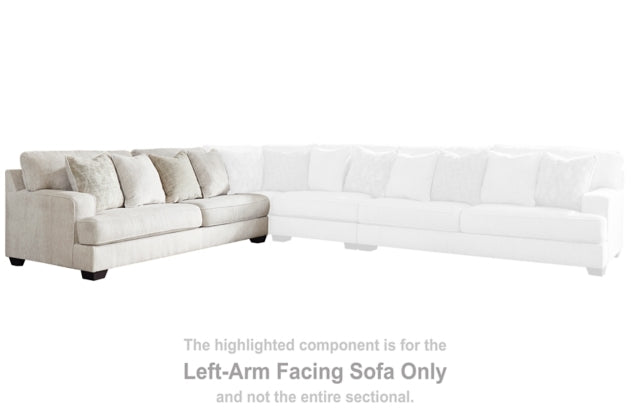 Rawcliffe Parchment Sectional Left Hand Facing Sofa