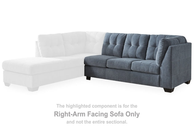 Marleton Denim Sectional Right Hand Facing Sofa