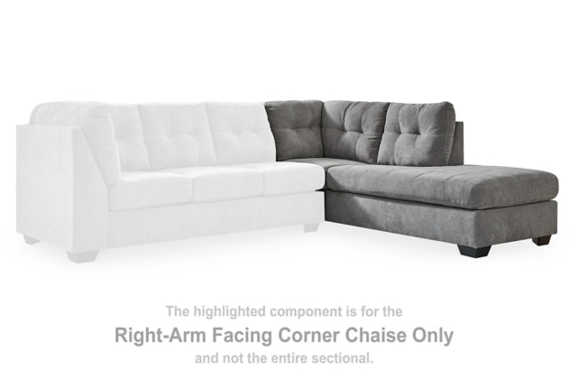 Marleton Gray Sectional Right Hand Facing Corner Chaise