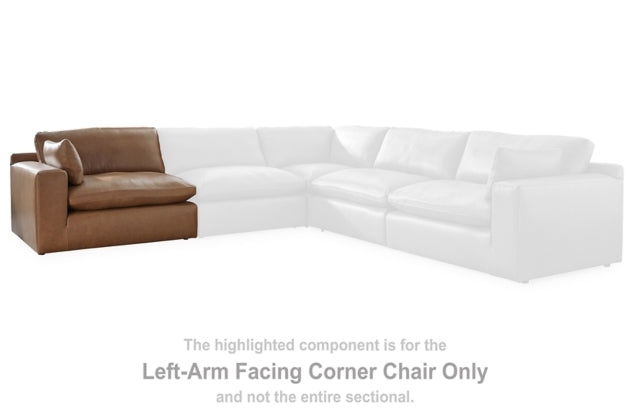 Emilia Caramel Sectional Left Hand Facing Corner Chair