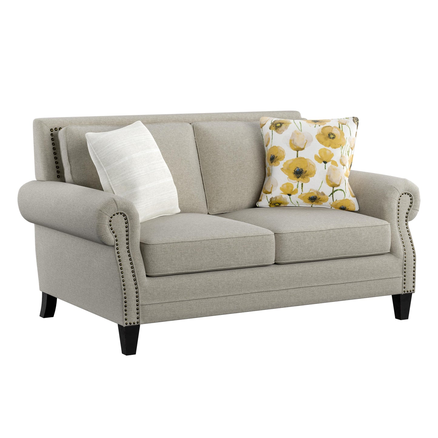 CELIA LOVESEAT W/4 PILLOWS-BEIGE