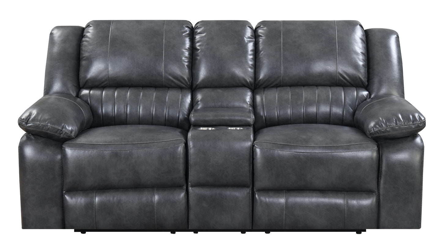 NAVARO MOTION CONSOLE LOVESEAT-GREY