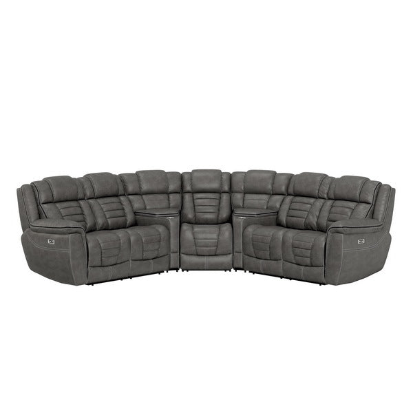 ROSENBERG ARMLESS RECLINER W/ POWER HEADREST AND RECLINER - GREY