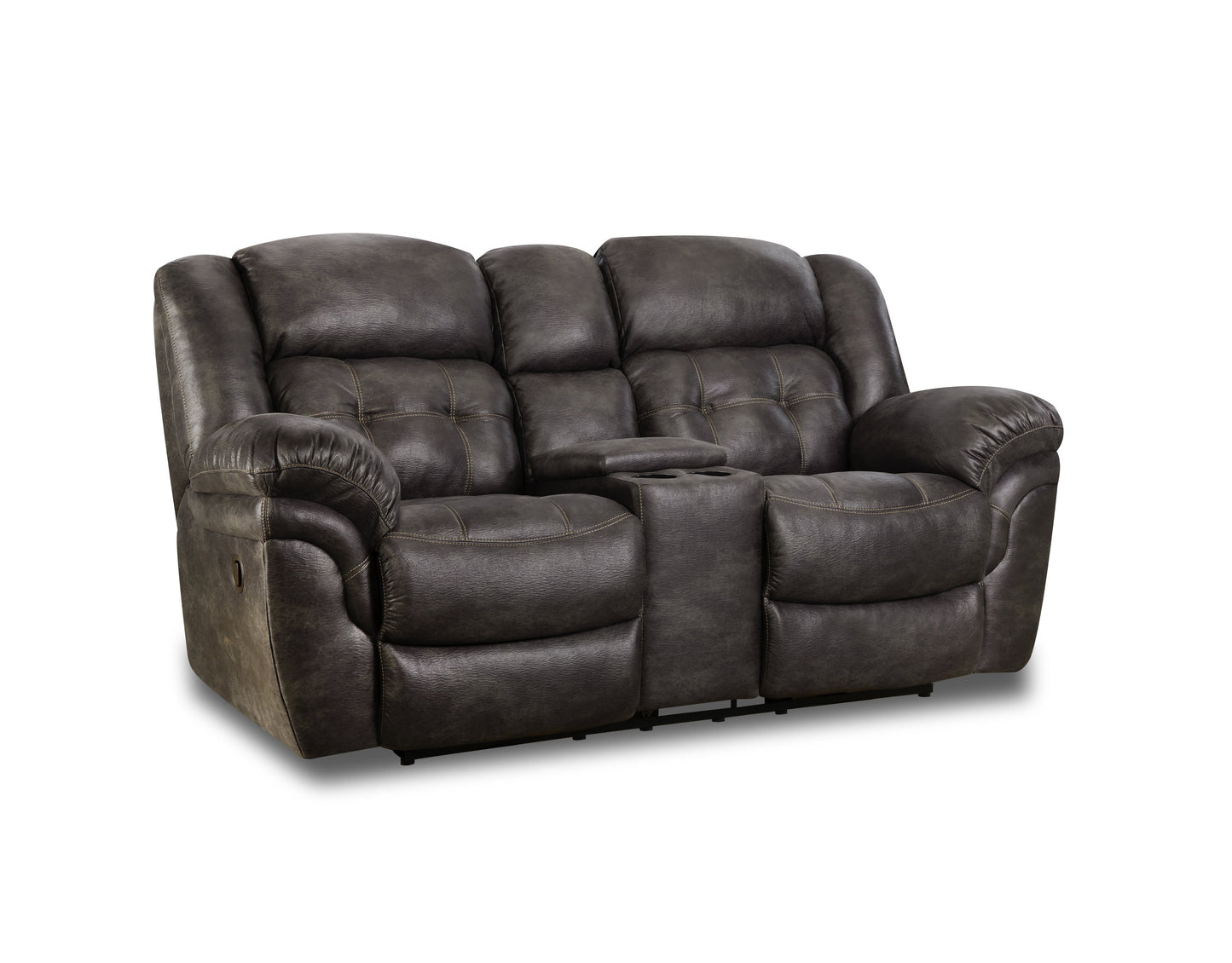 Frontier Power Console Loveseat (Charcoal)