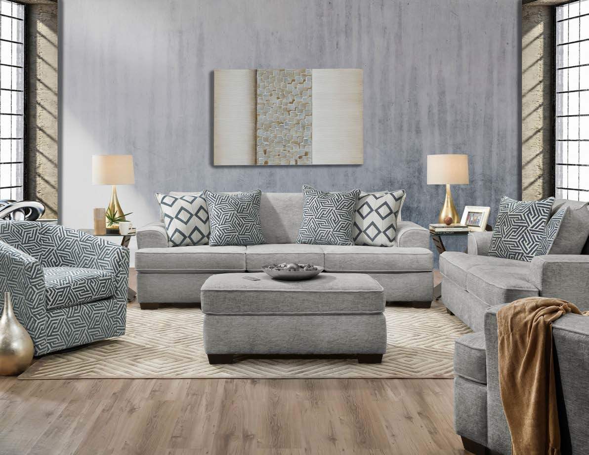 Ritzy Gray - Ottoman