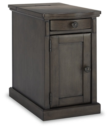 Laflorn Gray Power Chairside End Table