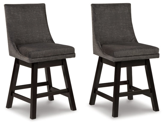 Tallenger Dark Grey Uph Swivel Barstool (2/Cn)
