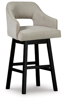 Tallenger Linen BrownTall Uph Swivel Barstool(2/Cn)