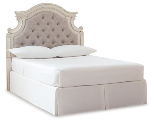 Realyn Chipped White Full Uph Panel Headboard