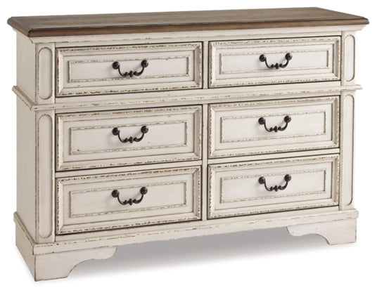 Realyn Chipped White Dresser