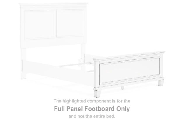Fortman White Full Panel Footboard
