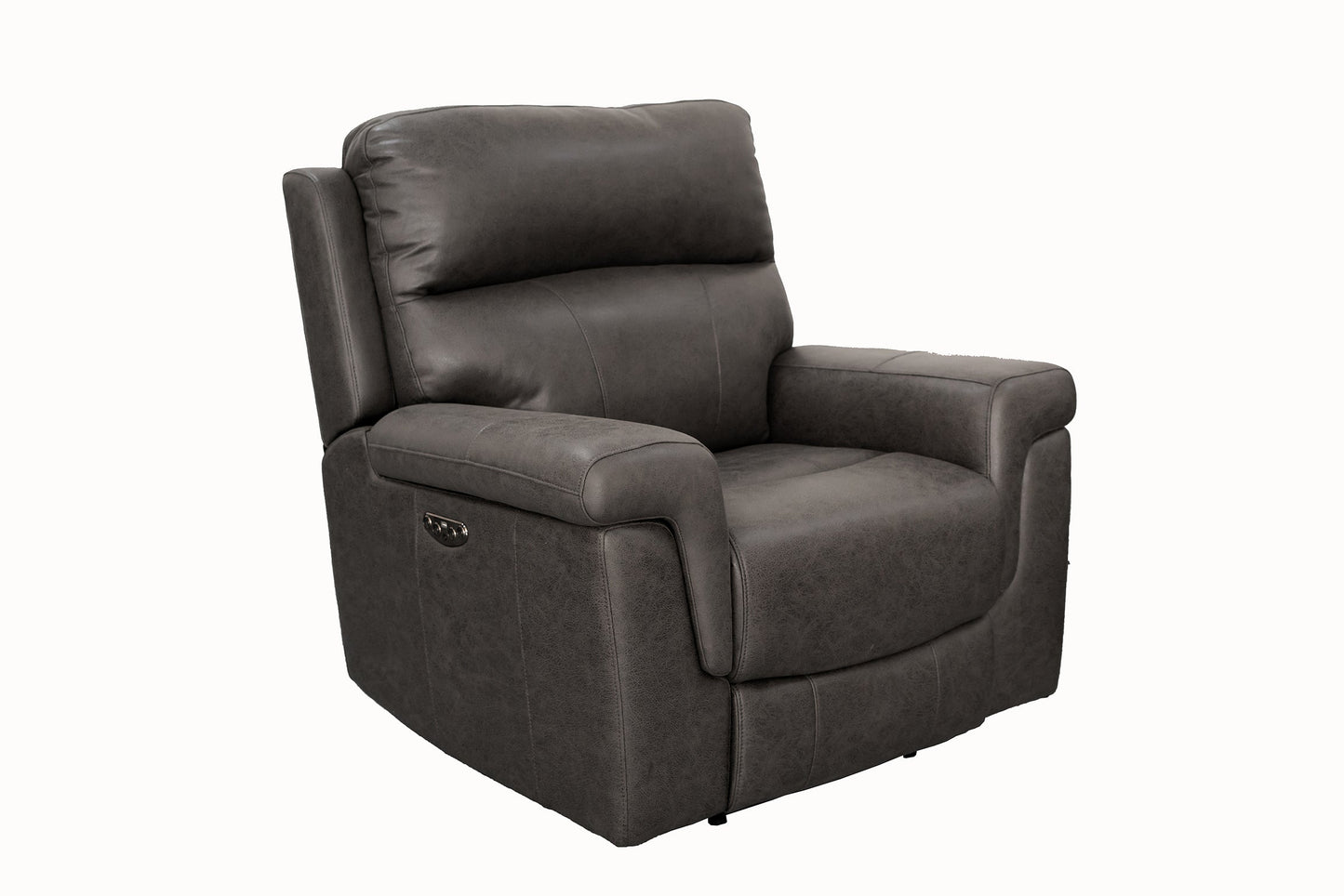 Lambeau Charcoal Power Recliner w/ Popout Cup Holders (No Rock w/ Power)
