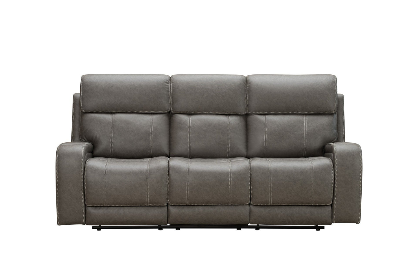 Newport Pewter Power Sofa w Popout Cup Holders