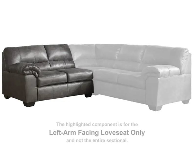 Bladen Slate Sectional LAF Loveseat