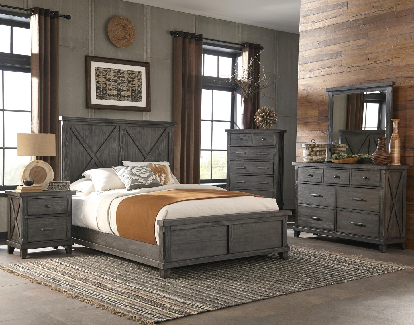 Hacienda Gray Queen/King Side Rails