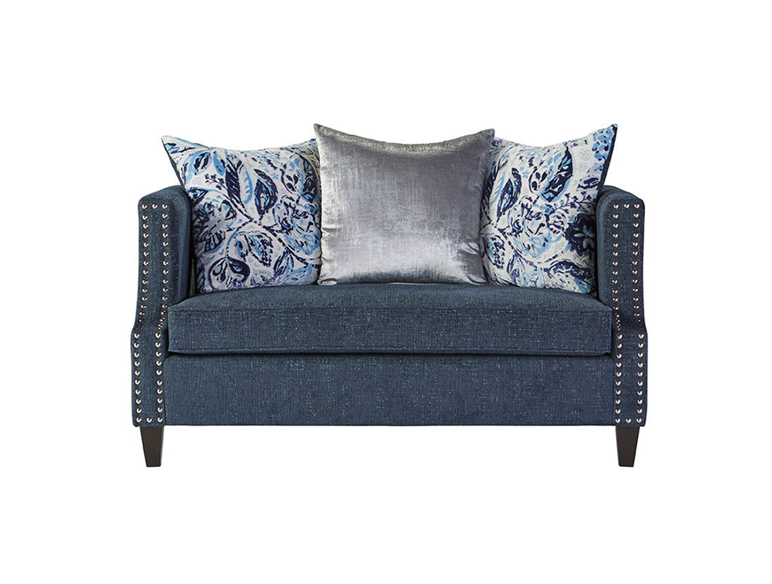 17500 - Simone Indigo Loveseat