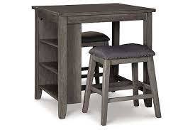 Caitbrook Square counter height table and 2 stools (3/CN)