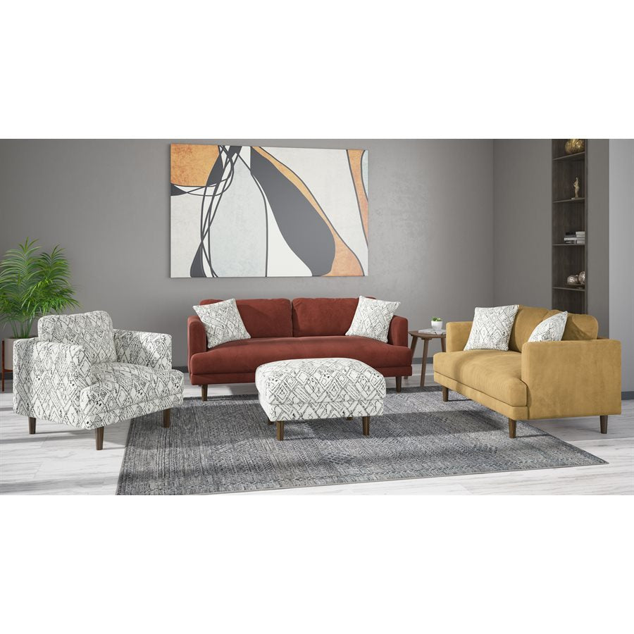JUNO SOFA W/2 PILLOWS-RUST