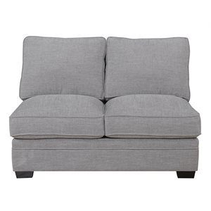 ANALIESE ARMLESS LOVESEAT-LIGHT GREY