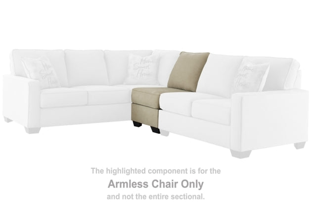 Lucina Quartz Sectional Armless Chair